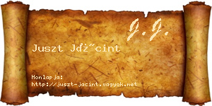 Juszt Jácint névjegykártya